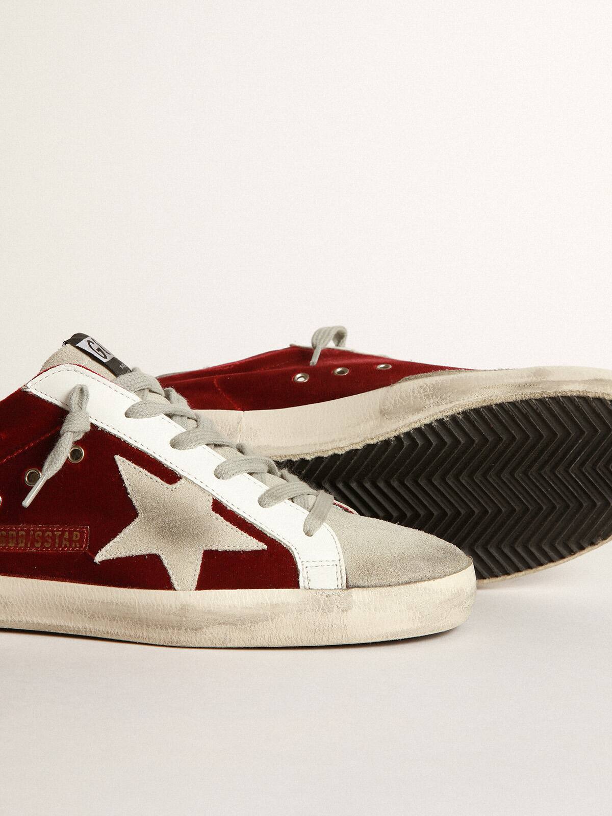 Golden Goose - Super-Star sneakers in velvet with glittery heel tab in 