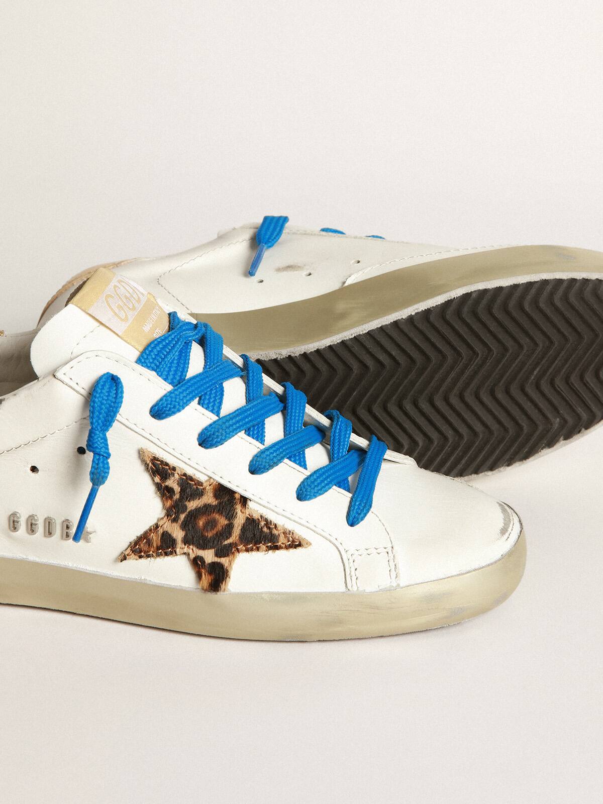 Golden Goose - Super-Star sneakers with sparkly foxing and leopard-print star in 