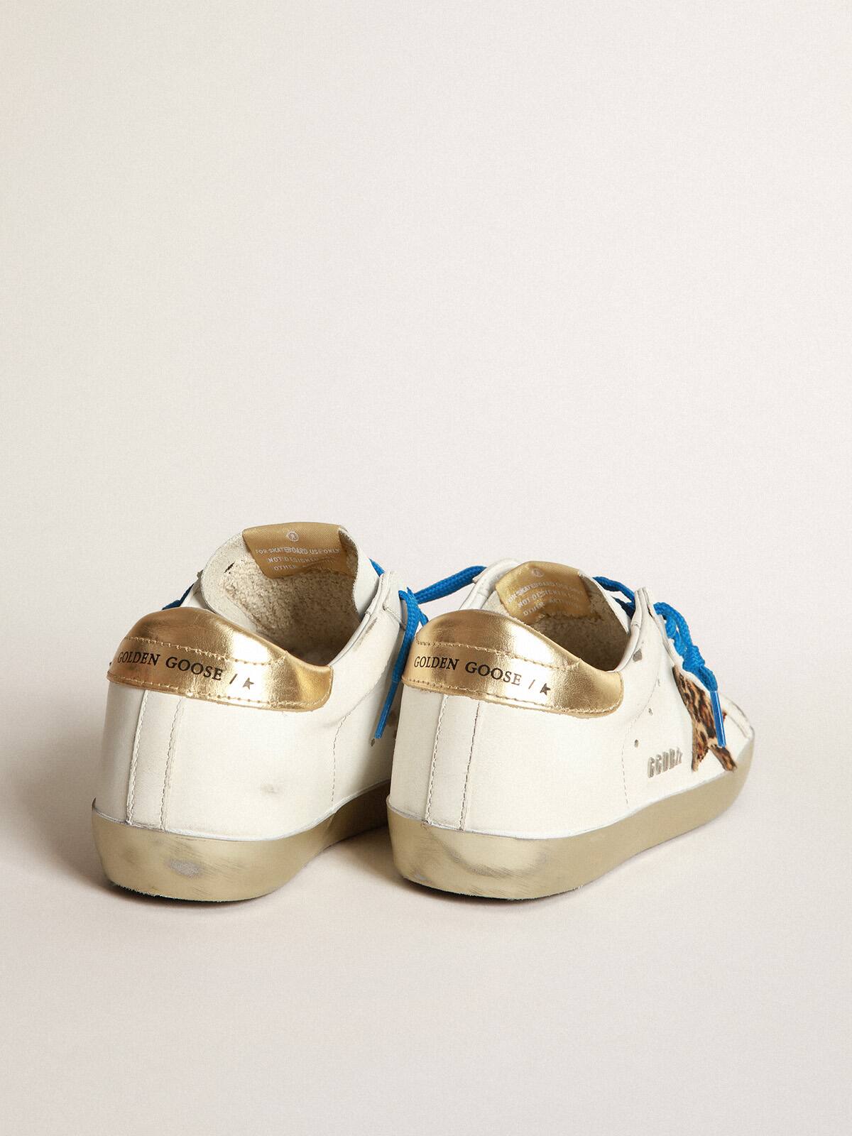 Golden Goose - Super-Star sneakers with sparkly foxing and leopard-print star in 