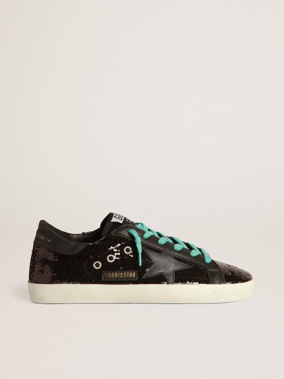 Golden Goose - Super-Star sneakers with all-over black sequins in 