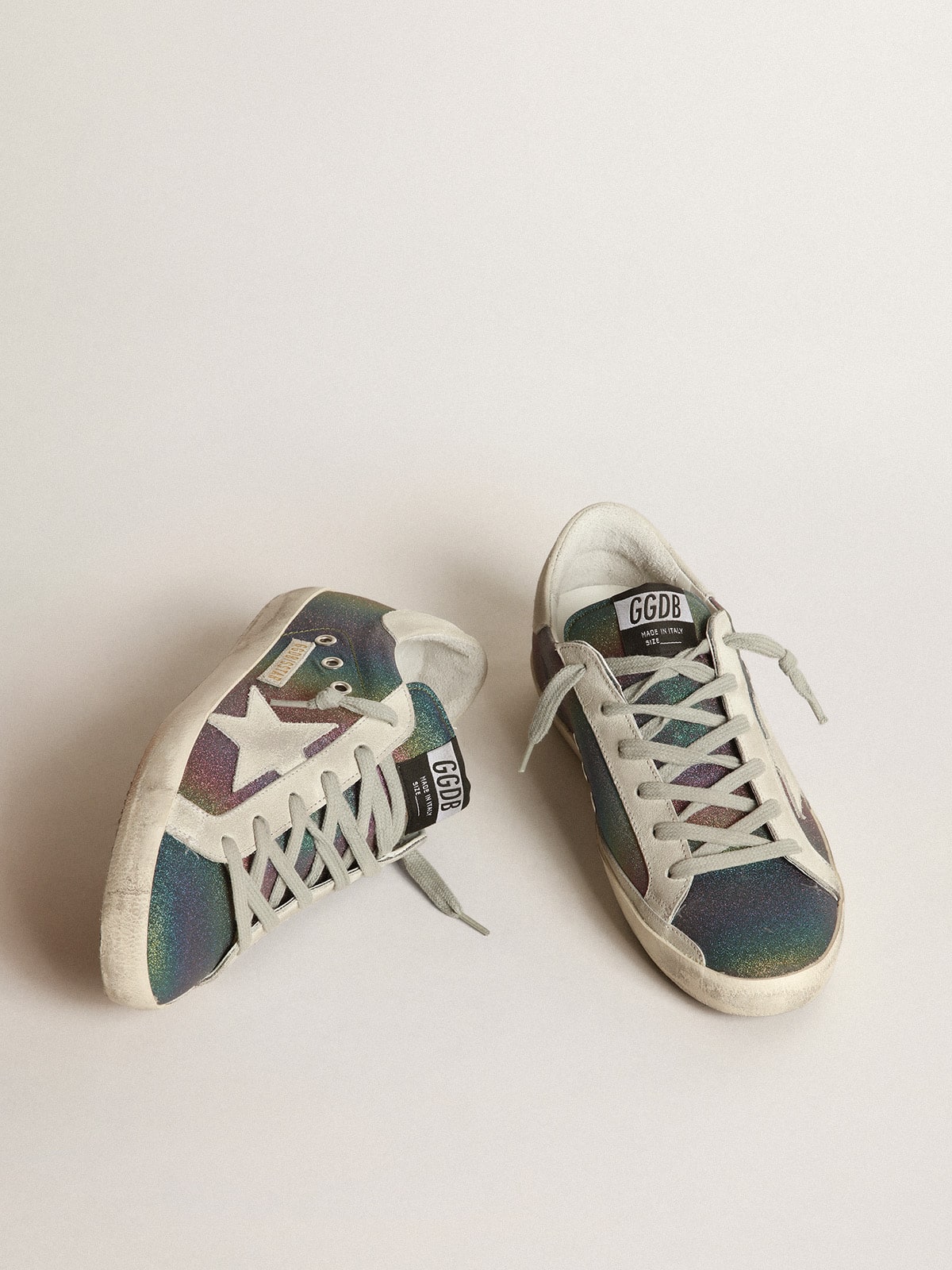 Golden Goose - Super-Star sneakers with rainbow glitter in 