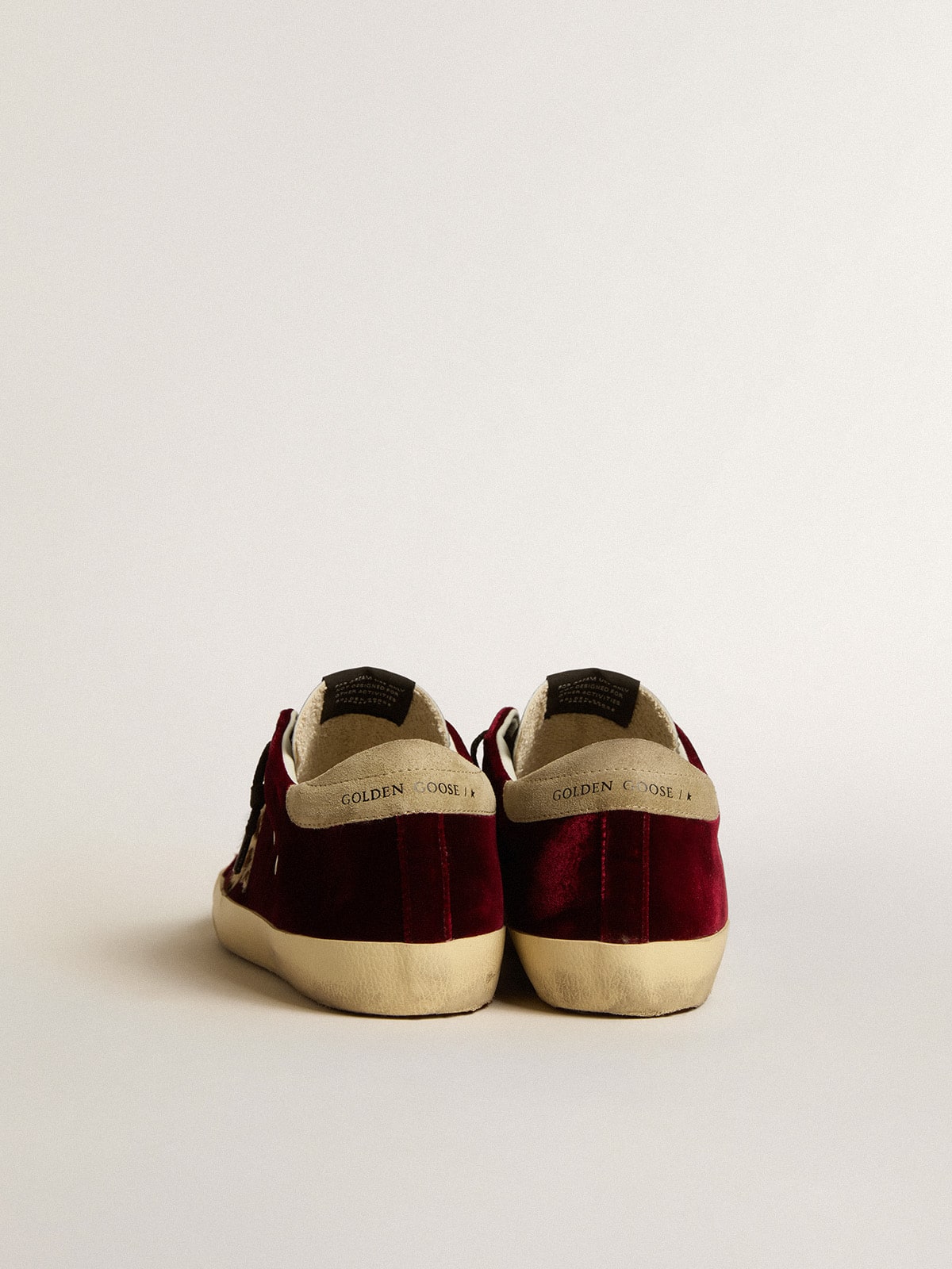 Golden Goose - Women's Super-Star LTD in velvet with pony skin star and glitter tongue in 