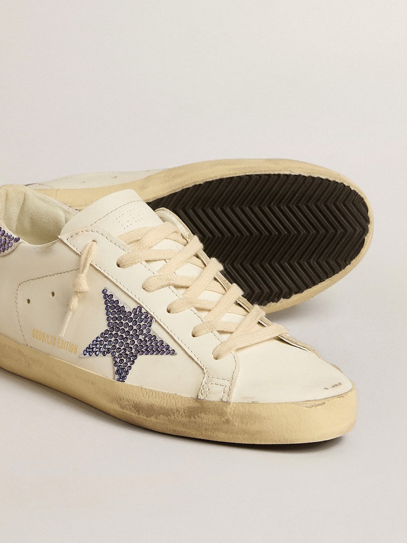 Golden Goose - Super-Star LTD Damen mit Stern und Ferse aus Rauleder mit Swarovski-Kristallen in 