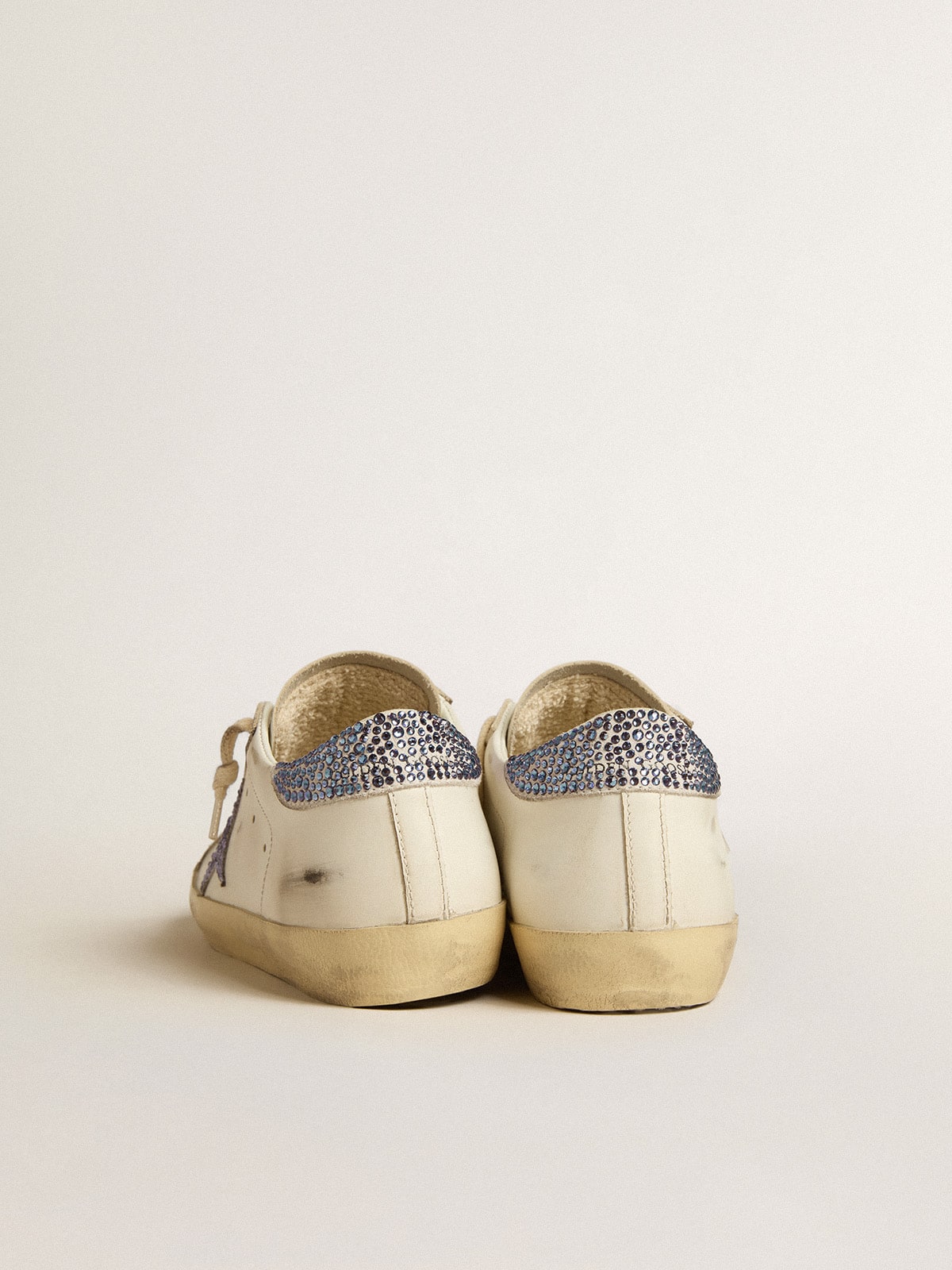 Golden Goose - Super-Star Donna LTD con stella e talloncino in suede con cristalli Swarovski in 