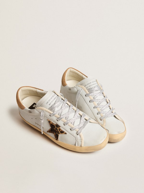 Golden Goose - Women's Super-Star in nappa leather with pony skin star and suede heel tab in 