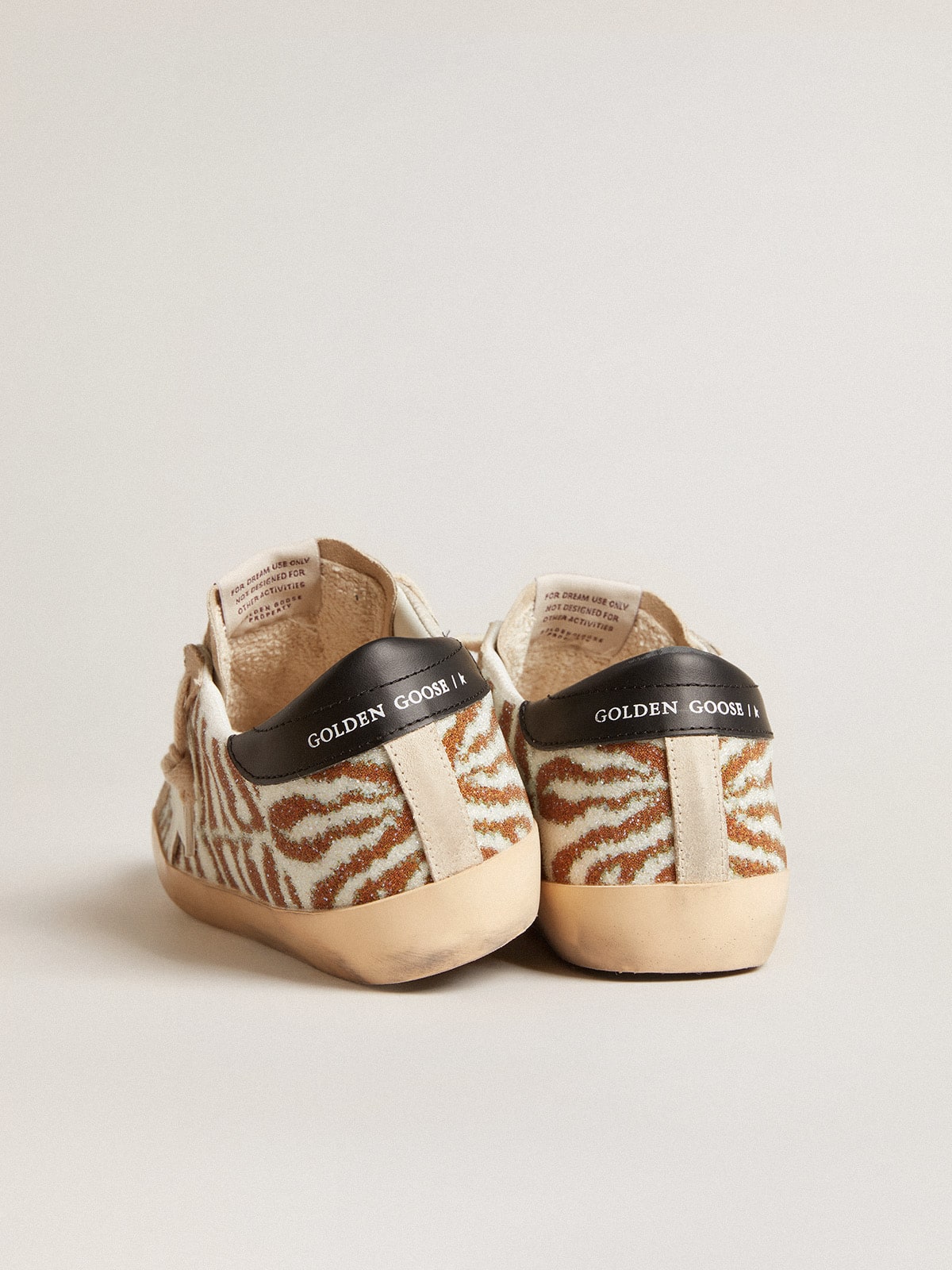 Golden Goose - Super-Star LTD in zebra-effect Swarovski with a white leather star in 