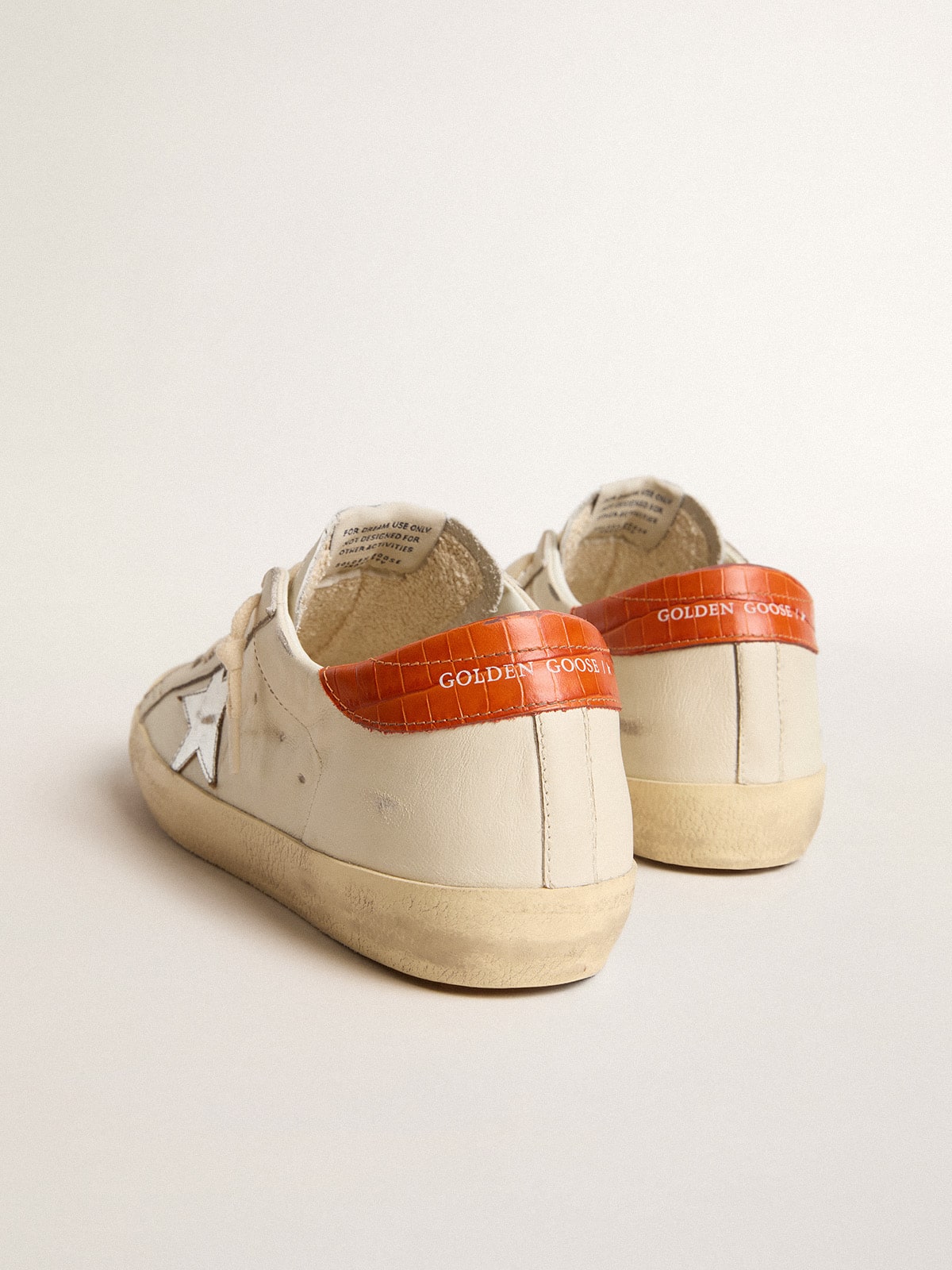 Golden Goose - Super-Star LTD with silver leather star and croc-print leather heel tab in 