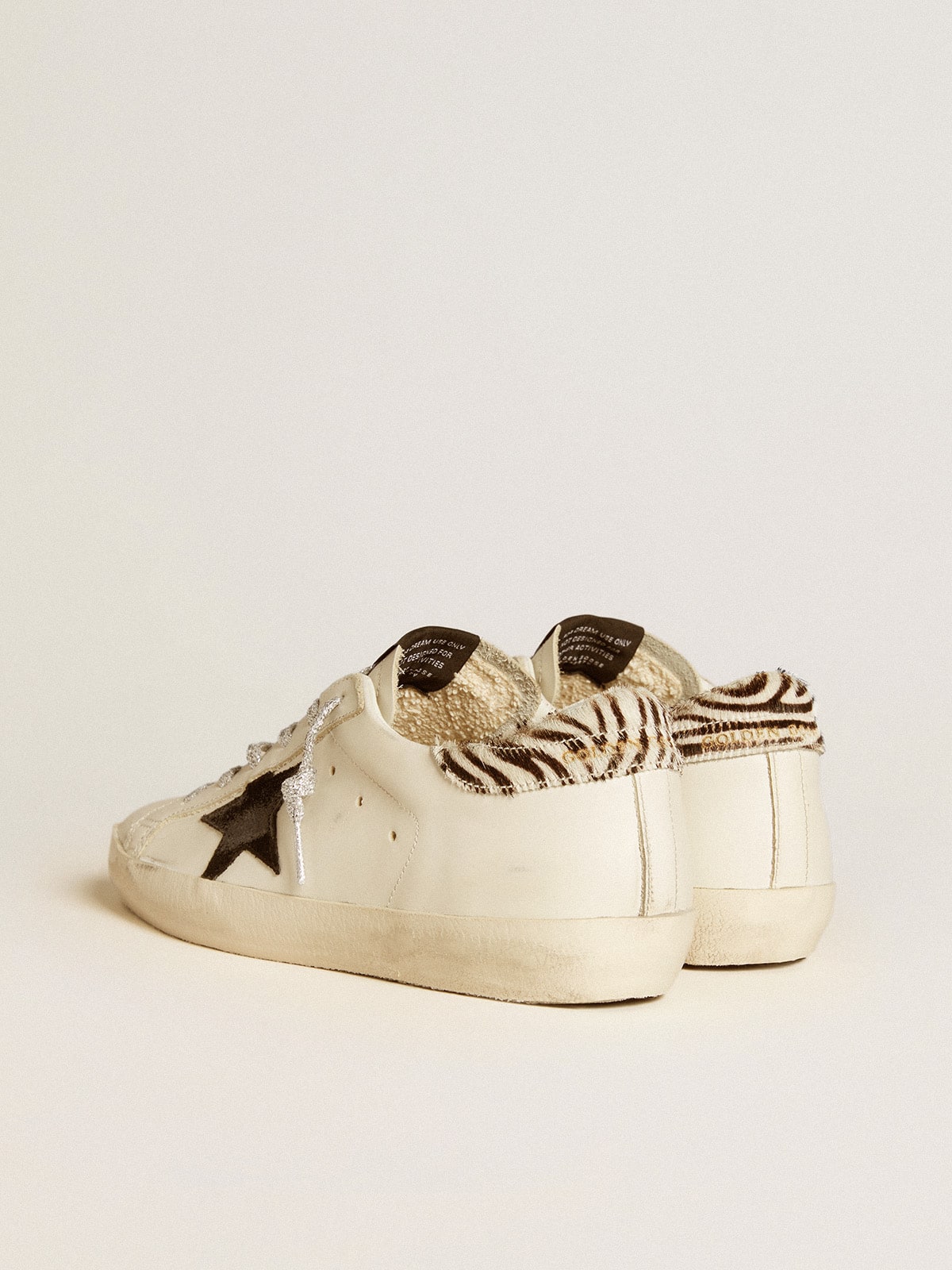 Golden Goose - Women’s Super-Star with suede star and in pony skin heel tab in 