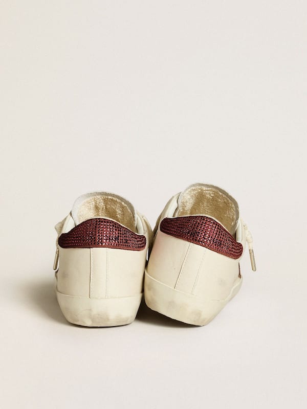 Golden Goose - Women’s Super-Star LTD with suede star and heel tab with Swarovski crystals in 