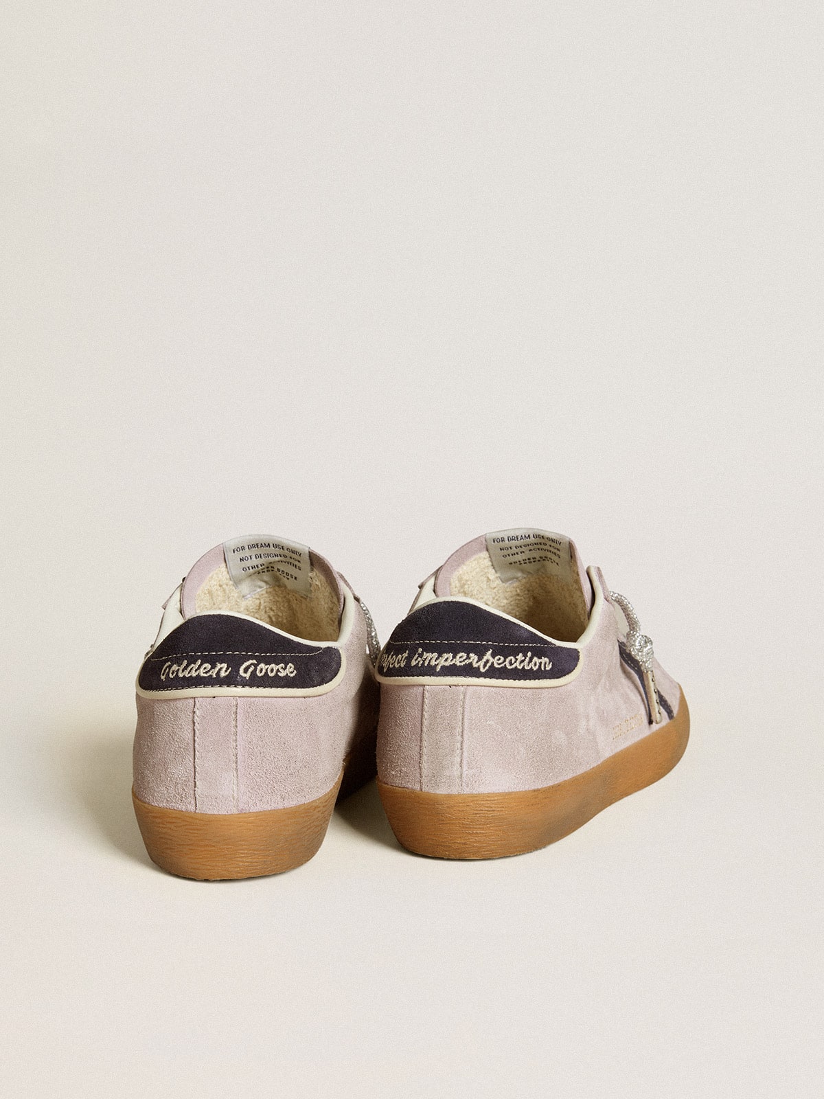 Golden Goose - Women’s Super-Star LTD in lilac suede with midnight blue suede star and heel tab in 