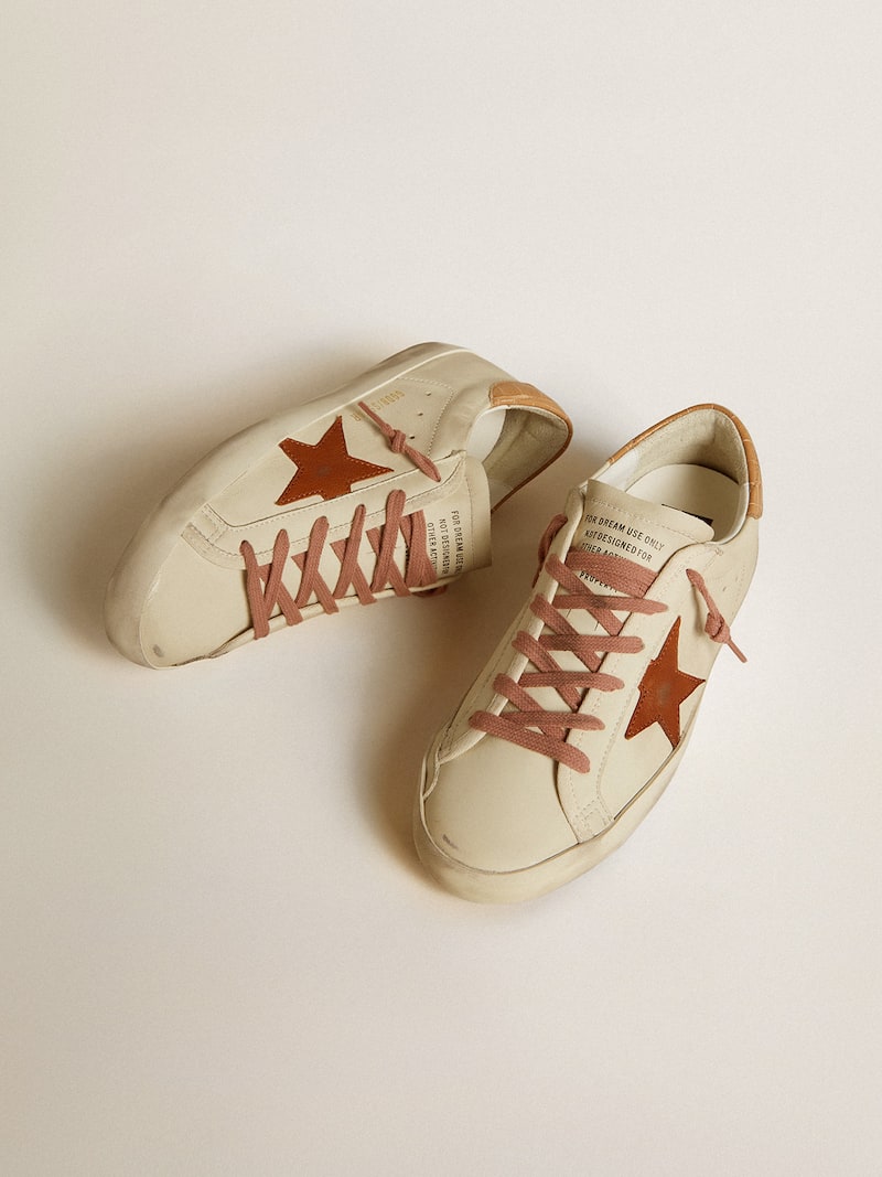 Golden Goose - Super-Star avec &eacute;toile en cuir et contrefort en cuir &agrave; imprim&eacute; crocodile in 
