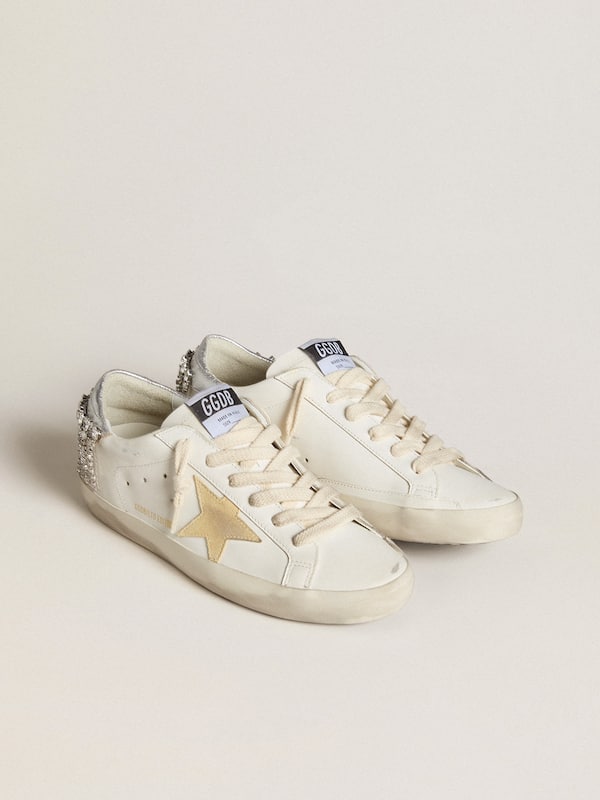 Golden Goose - Super-Star LTD with suede star and leather heel tab with crystals in 