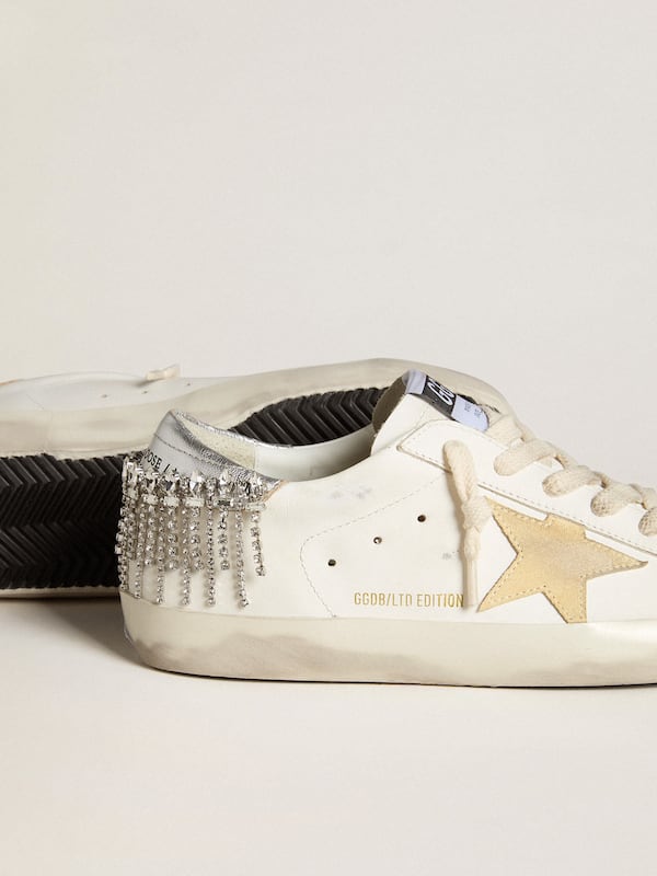 Golden Goose - Super-Star LTD with suede star and leather heel tab with crystals in 