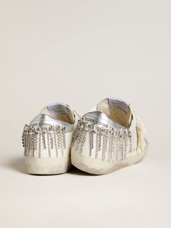 Golden Goose - Super-Star LTD with suede star and leather heel tab with crystals in 