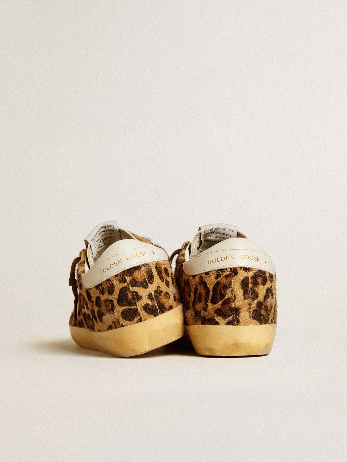 Golden Goose - Super-Star LTD in leopard-print pony skin with leather star and heel tab in 