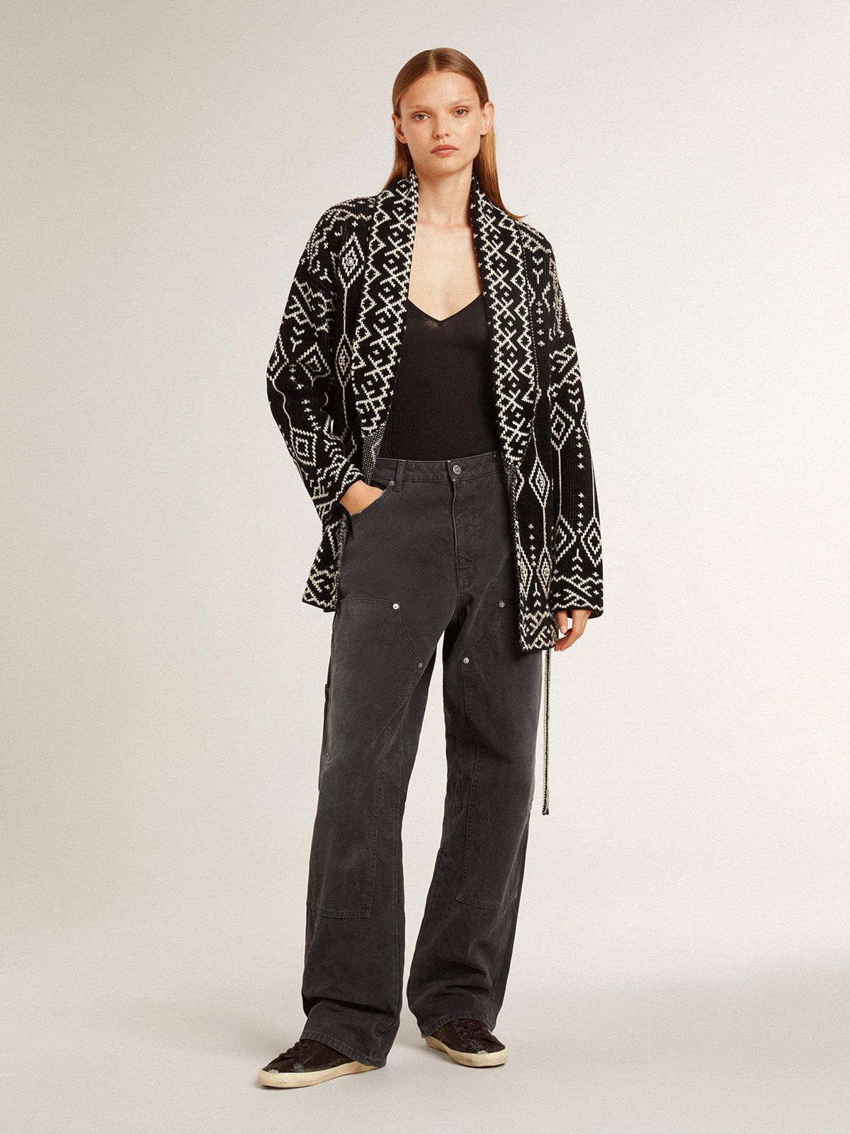 Golden Goose - Women's Super-Star in suede and Swarovski crystals with silver star in