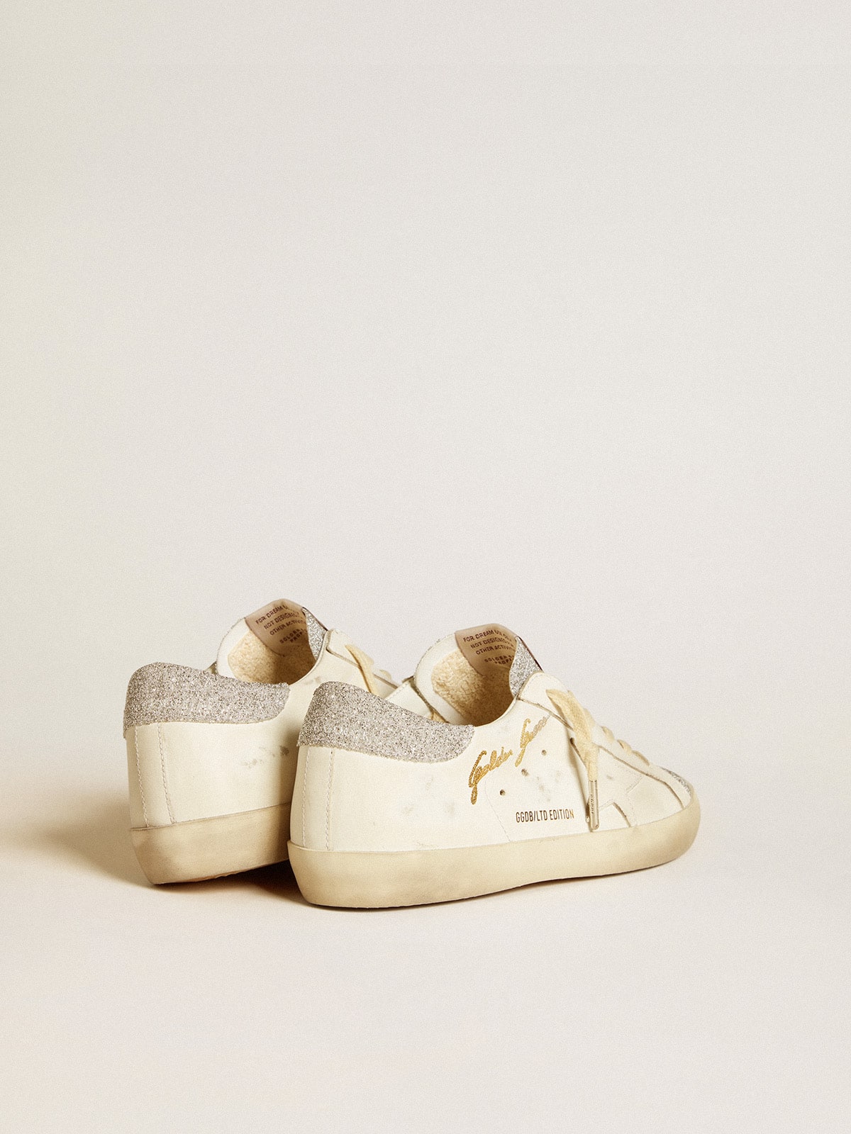 Golden Goose - Super-Star LTD Damen aus weißem Leder mit Einsätzen mit Swarovski-Kristallen in 