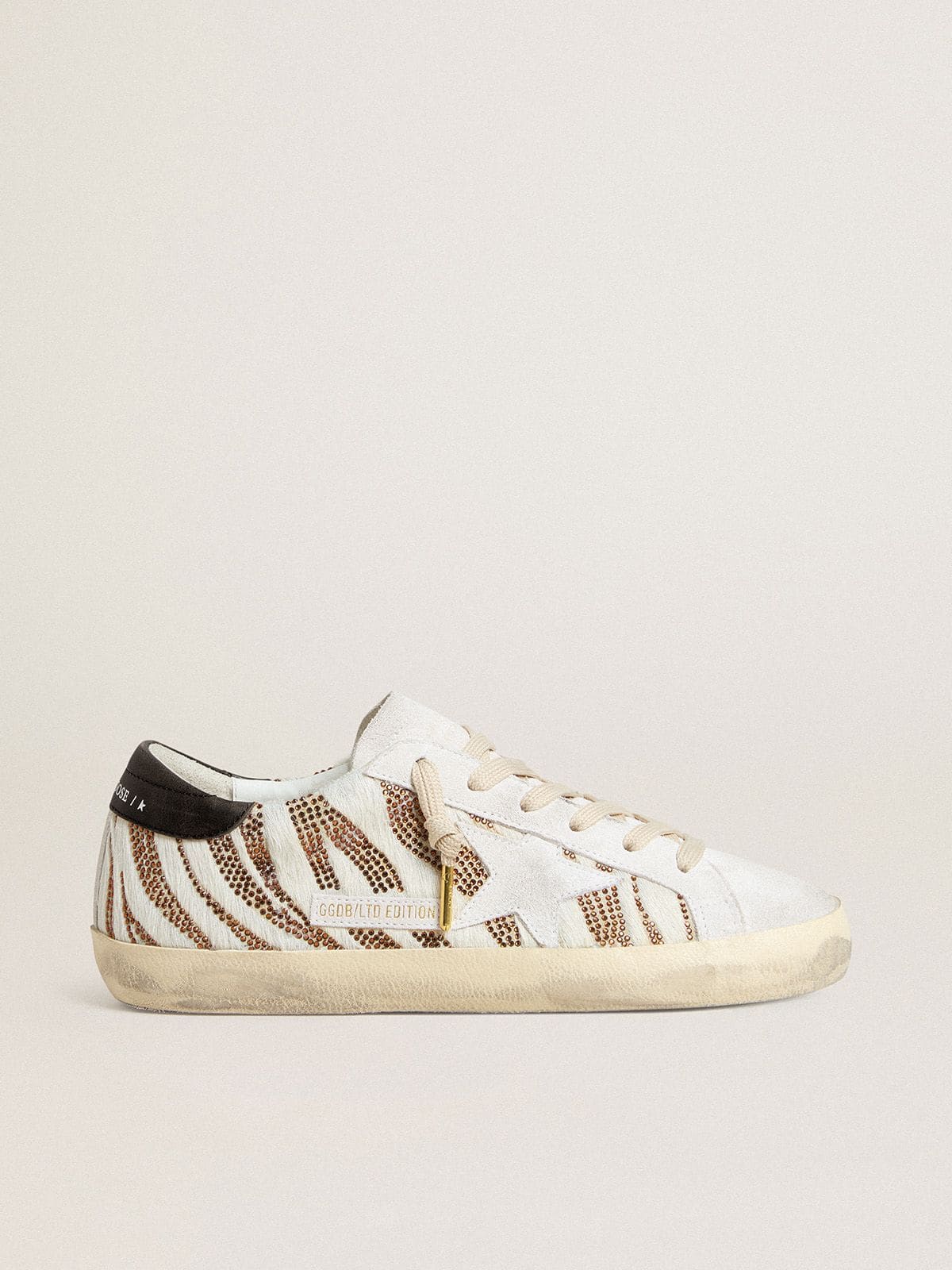 ゴールデングース★Super-Star サボ シアリング＆グリッタースター Super-Star Sabots with white leather star and shearling lining