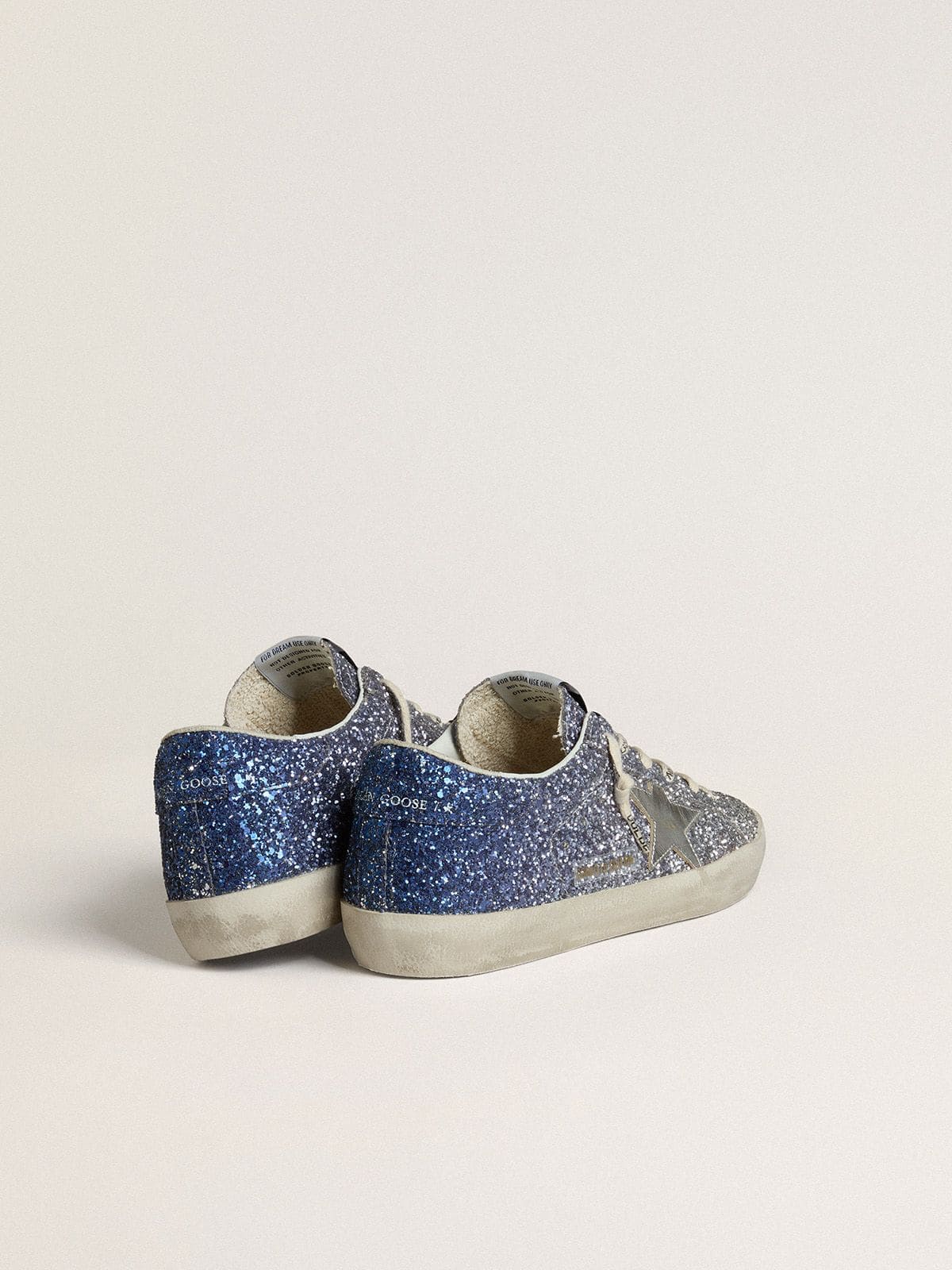 Golden Goose - Super-Star LTD in multicolor glitter with silver metallic leather star in 