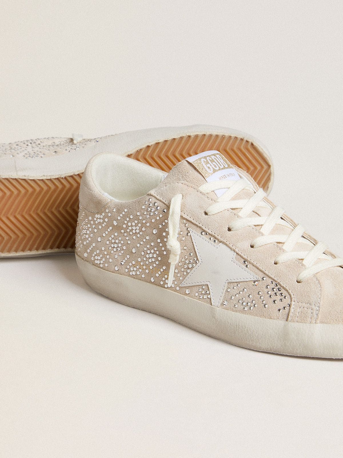 Golden Goose - Super-Star LTD de Mujer de ante con cristales Swarovski y estrella de piel de color hielo in 