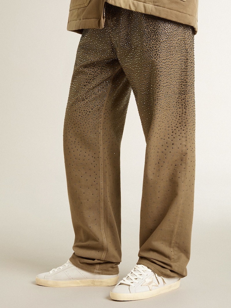 Golden Goose - Super-Star con stella in pelle crackl&eacute; e talloncino in pelle laminata metallico in 
