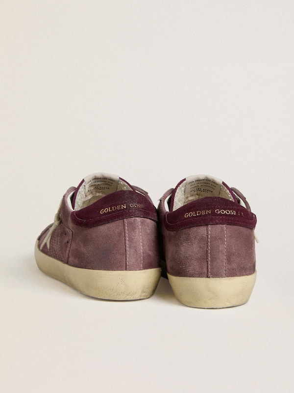 Golden Goose - Women's Super-Star LTD in lilac suede with silver metallic leather star and suede heel tab in 