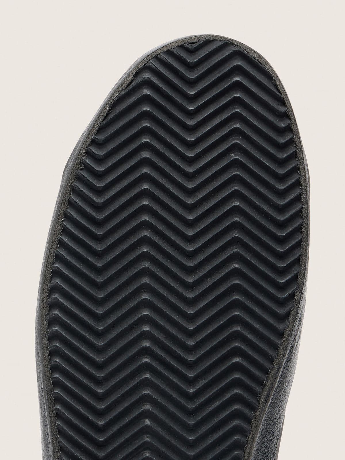 Golden Goose - Super-Star pour femme en cuir nappa noir avec étoile et contrefort en cuir velours noir in 