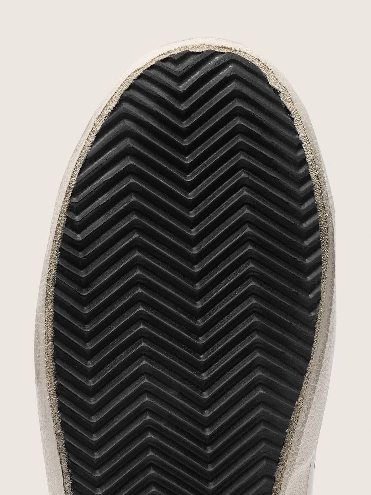 Golden Goose - Super-Star Feminino de napa com estrela de glitter dourado e tal&atilde;o de glitter preto in 