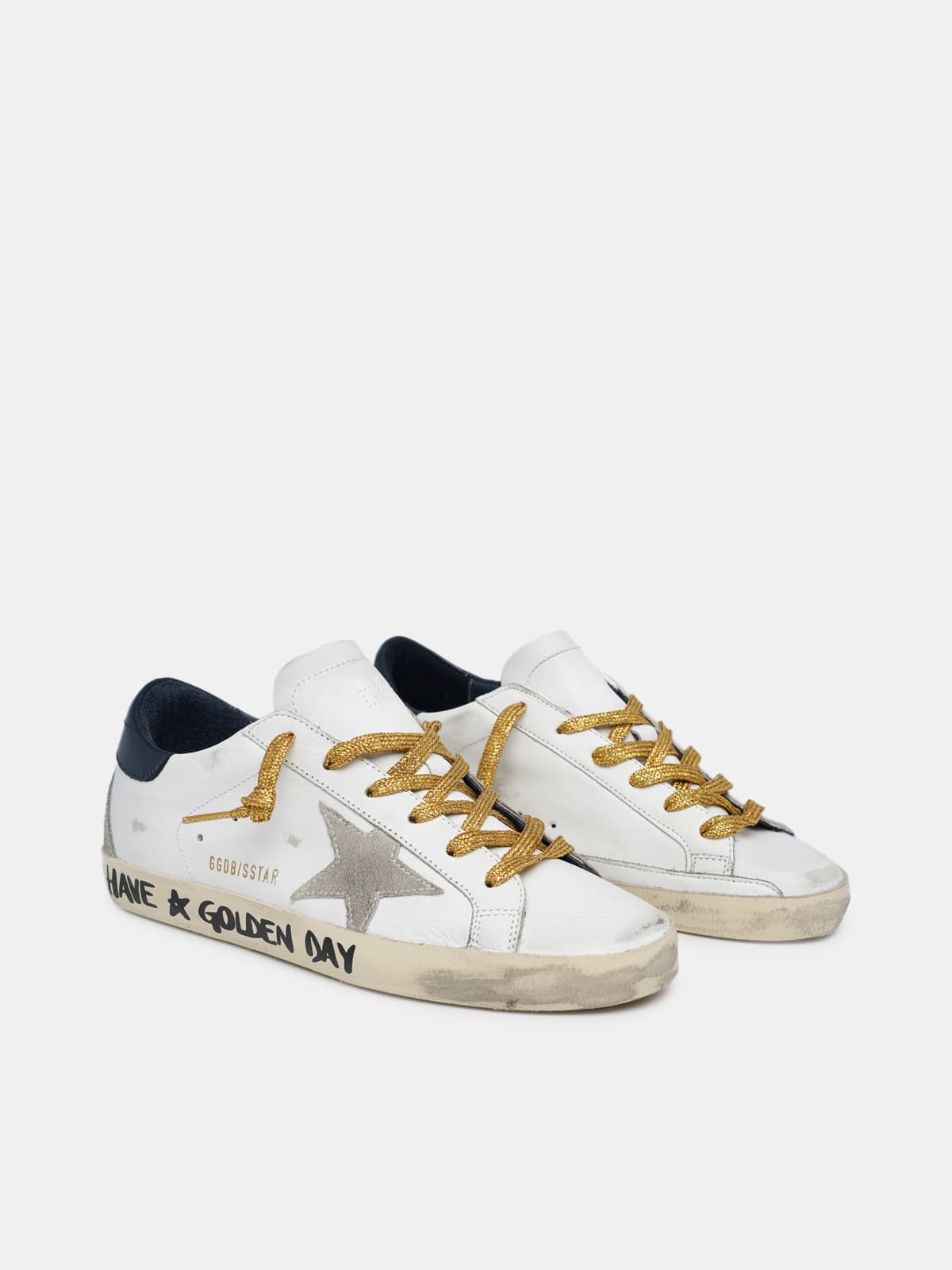 Golden Goose - Super-Star sneakers with handwritten Have a Golden Day lettering in 