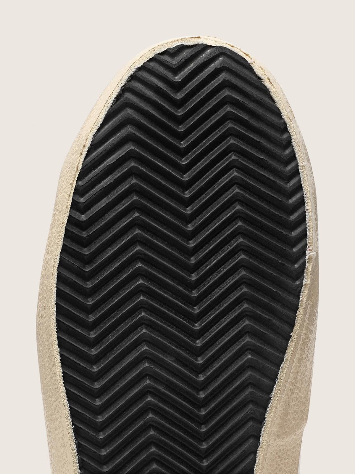 Golden Goose - Super-Star Donna bianche in pelle con talloncino glitter in 