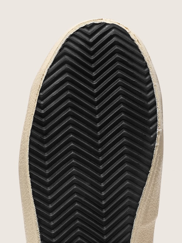 Golden Goose - Women's white leather Super-Star with glittery heel tab in 