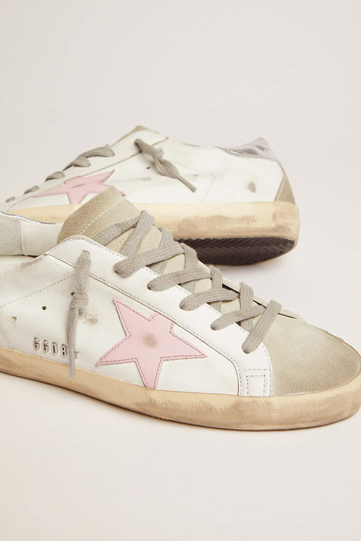 Golden Goose - SUPER-STAR LEATHER UPPER AND STAR SUEDE TOE AND SPUR in 