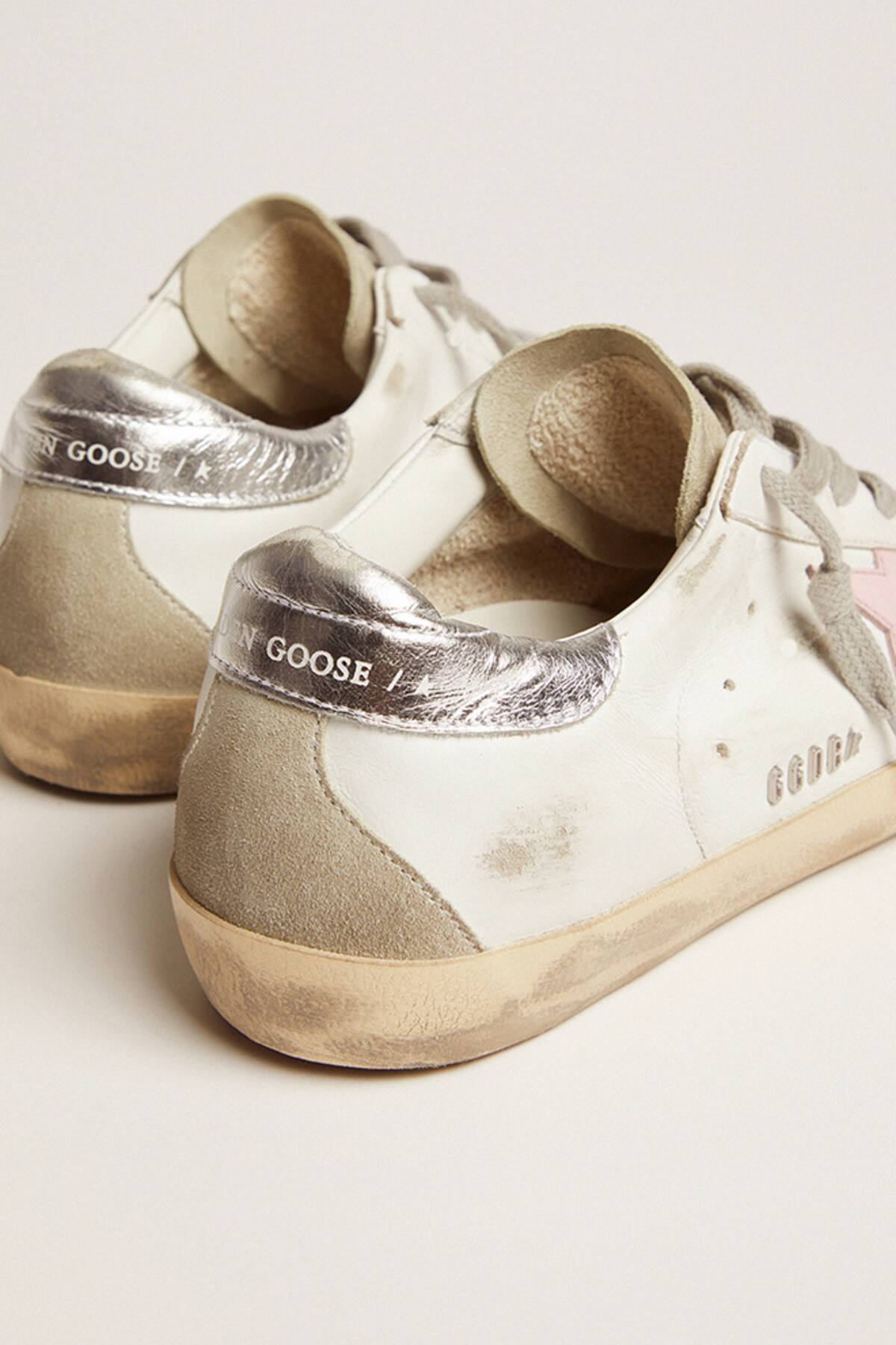 Golden Goose - SUPER-STAR LEATHER UPPER AND STAR SUEDE TOE AND SPUR in 