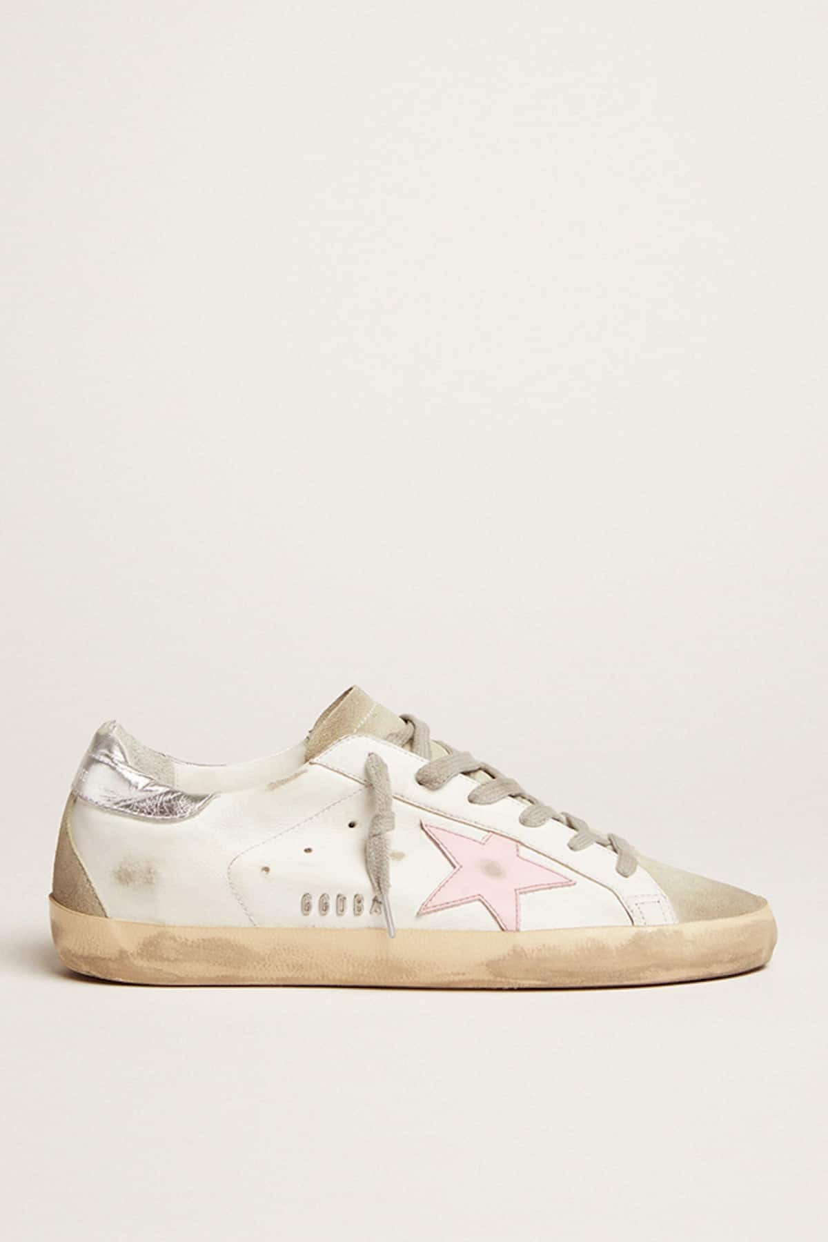 Golden Goose - SUPER-STAR LEATHER UPPER AND STAR SUEDE TOE AND SPUR in 