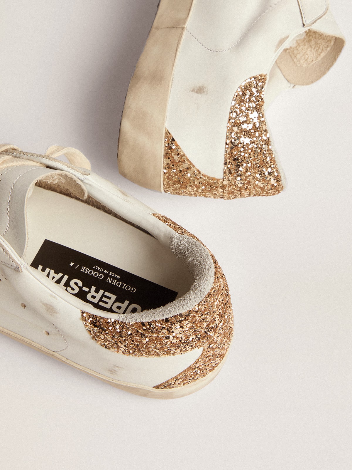 Golden goose gold glitter best sale