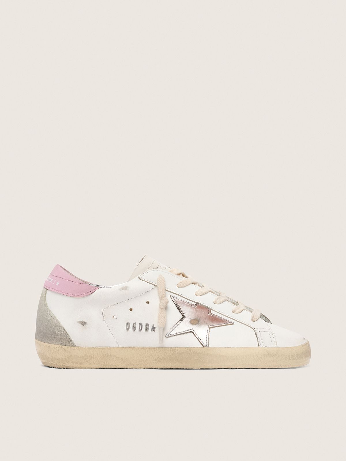 Goldon Ranse Women's Super-Star with silver leather star and pink heel tab