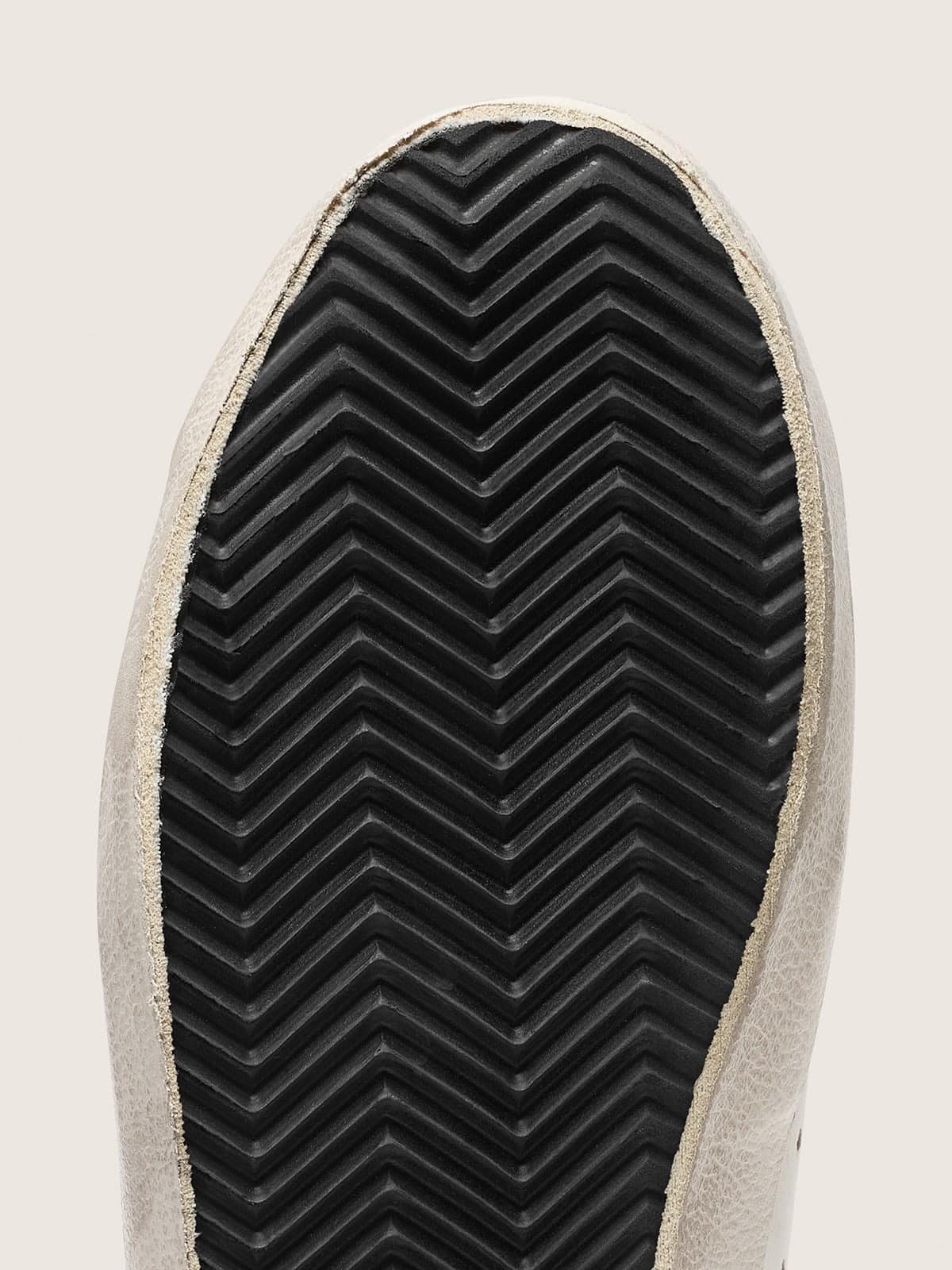 Golden Goose - Super-Star Donna con stella oro e talloncino in glitter nero in 