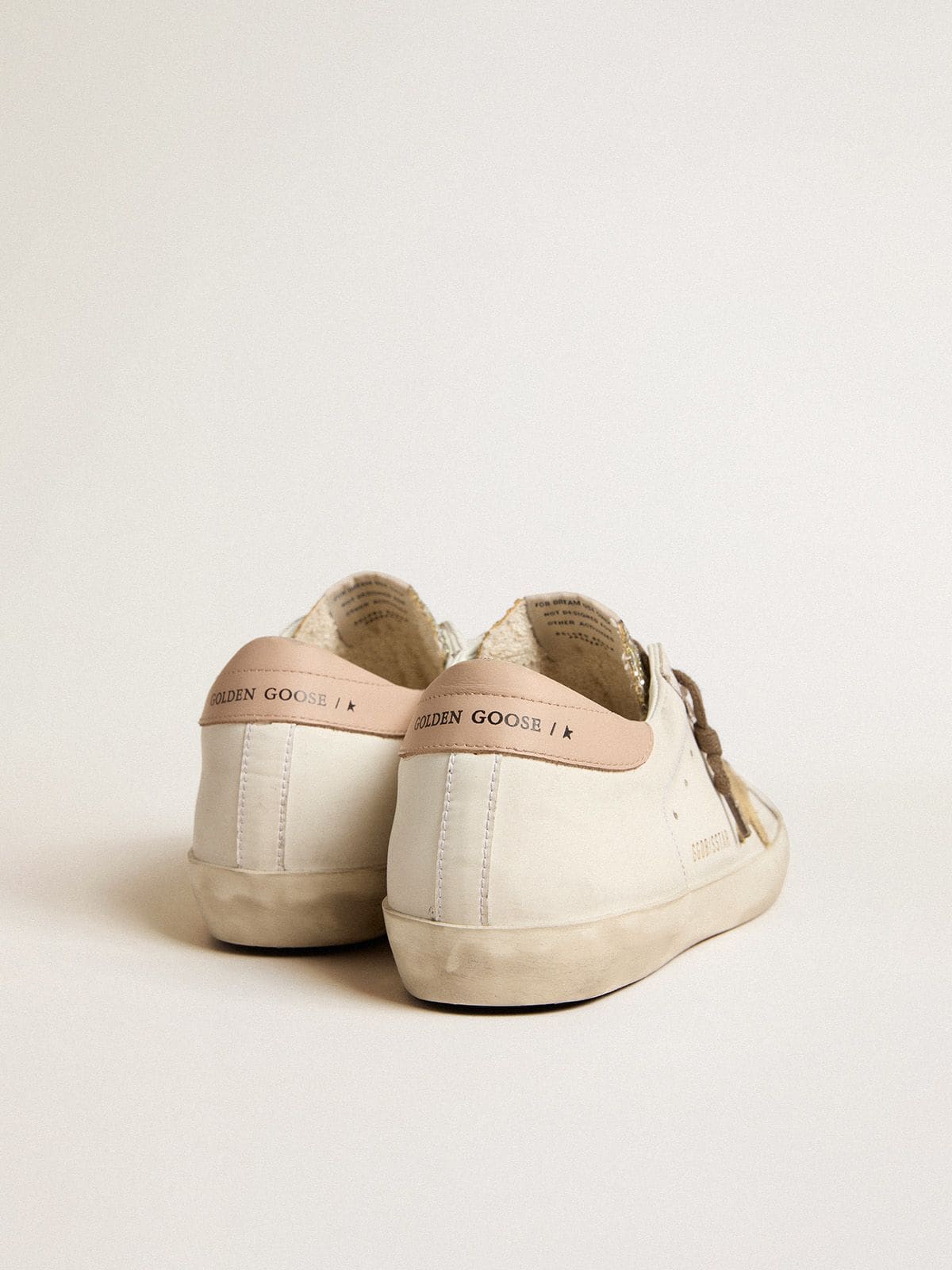 Golden Goose - Women’s Bio-based Super-Star with platinum glitter tongue in 