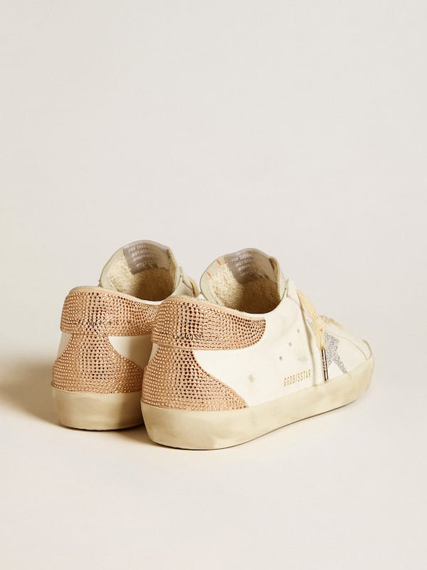 Golden Goose - Women’s Super-Star in leather with Swarovski crystal star and heel tab in 