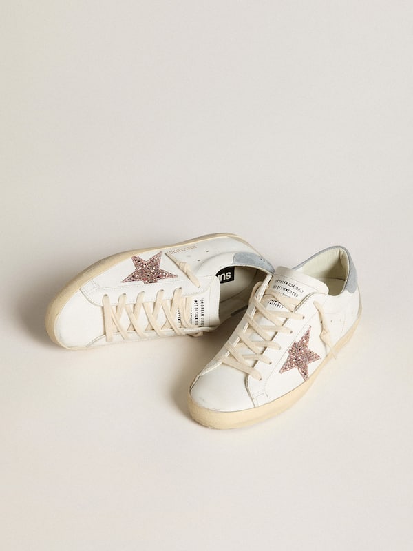 Golden Goose - Women's Super-Star LTD with multicolor glitter star and suede heel tab in 