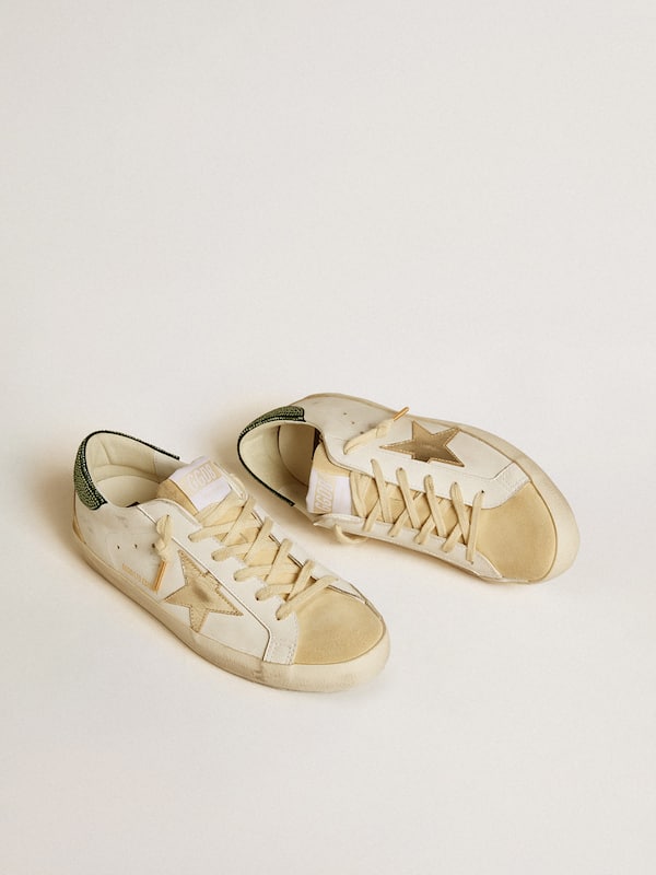 Golden Goose - Women’s Super-Star LTD with leather star and Swarovski crystal heel tab in 