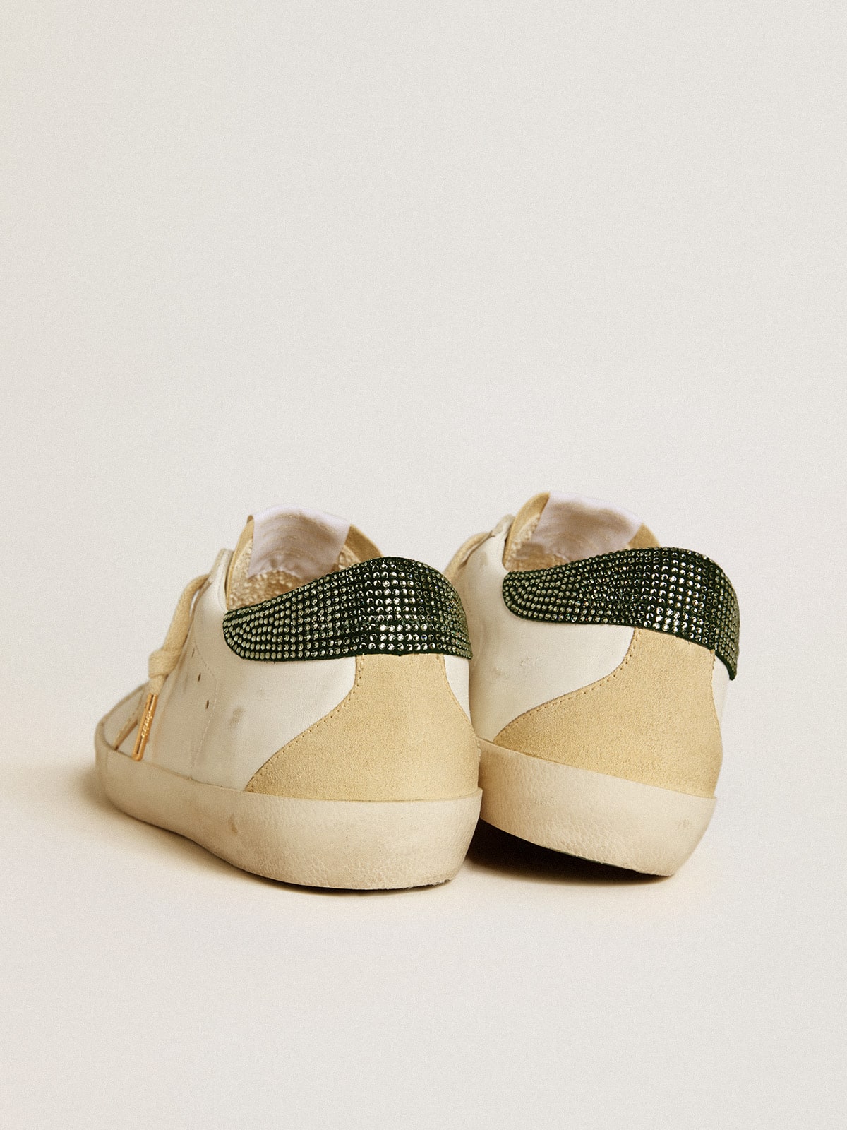 Golden Goose - Women’s Super-Star LTD with leather star and Swarovski crystal heel tab in 