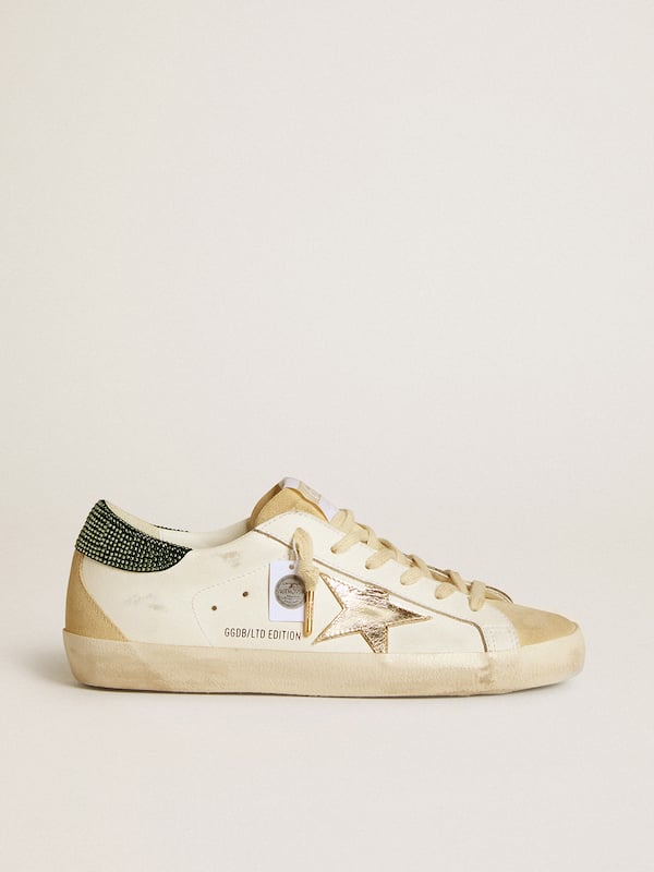 Golden Goose - Women’s Super-Star LTD with leather star and Swarovski crystal heel tab in 