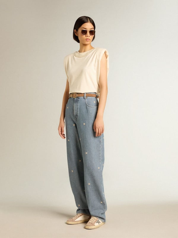 Golden Goose - Women’s Super-Star sneakers in pink suede with silver metallic leather star in 