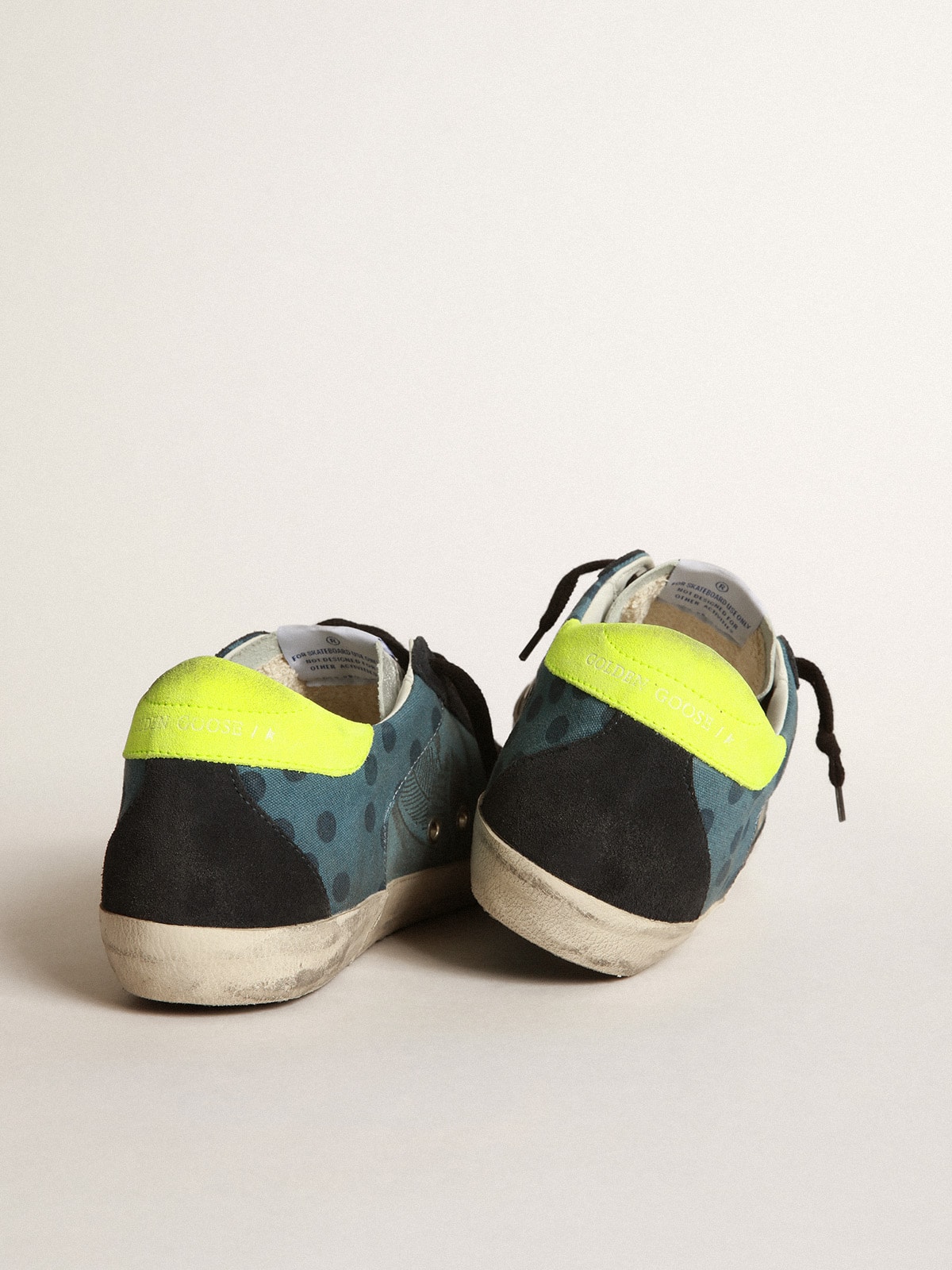 Golden Goose - LAB Blaue Damensneakers Super-Star aus Canvas mit Tupfenprint in 