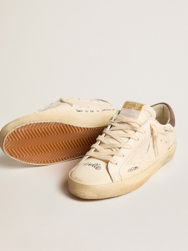 Golden Goose - Women's Super-Star in nappa leather with perforated star and suede heel tab in 