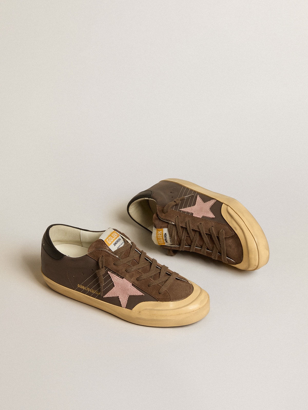 Golden goose superstar marrone on sale