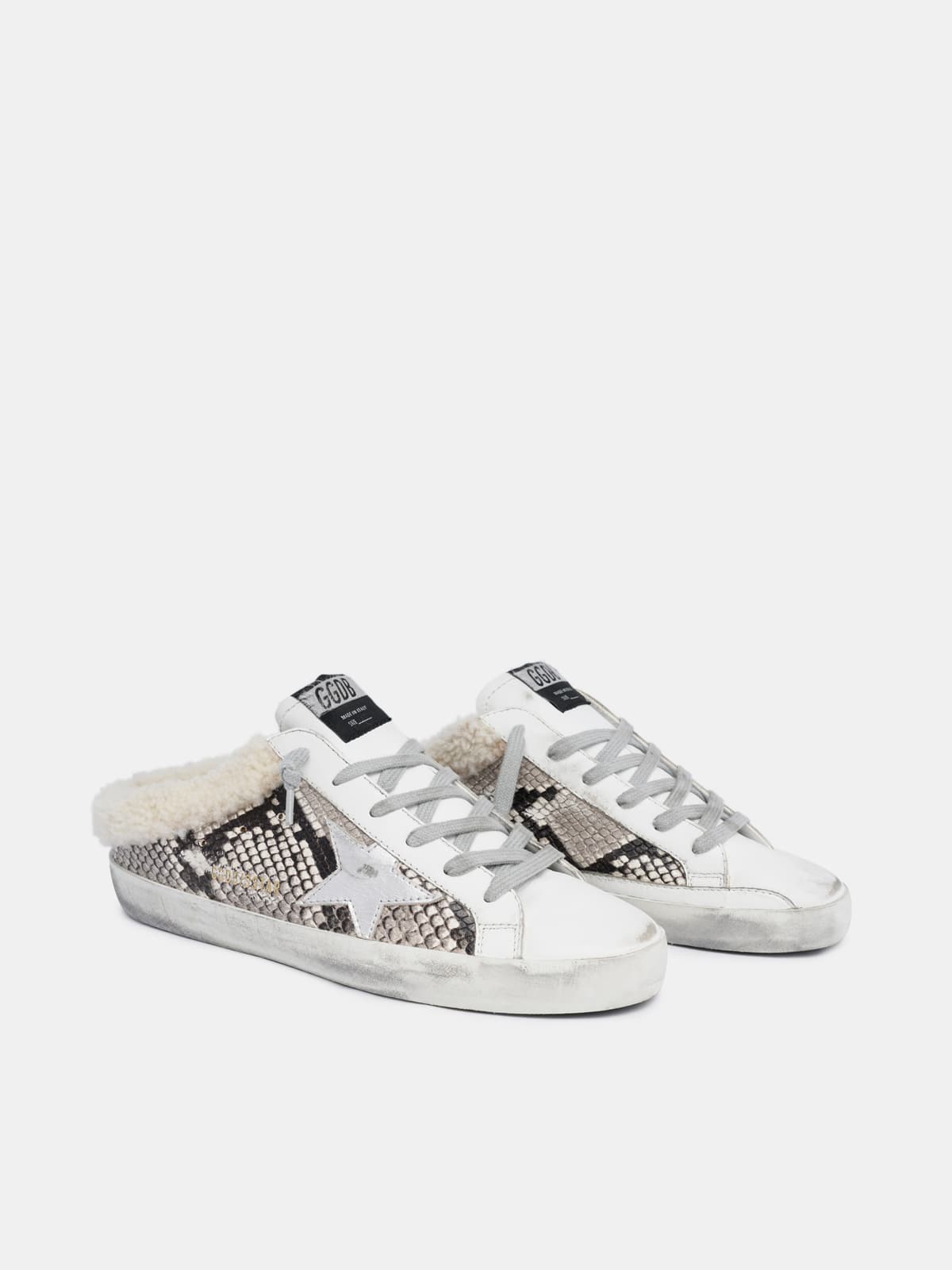 Golden Goose - Super-Star sabot-style sneakers with shearling insert in 