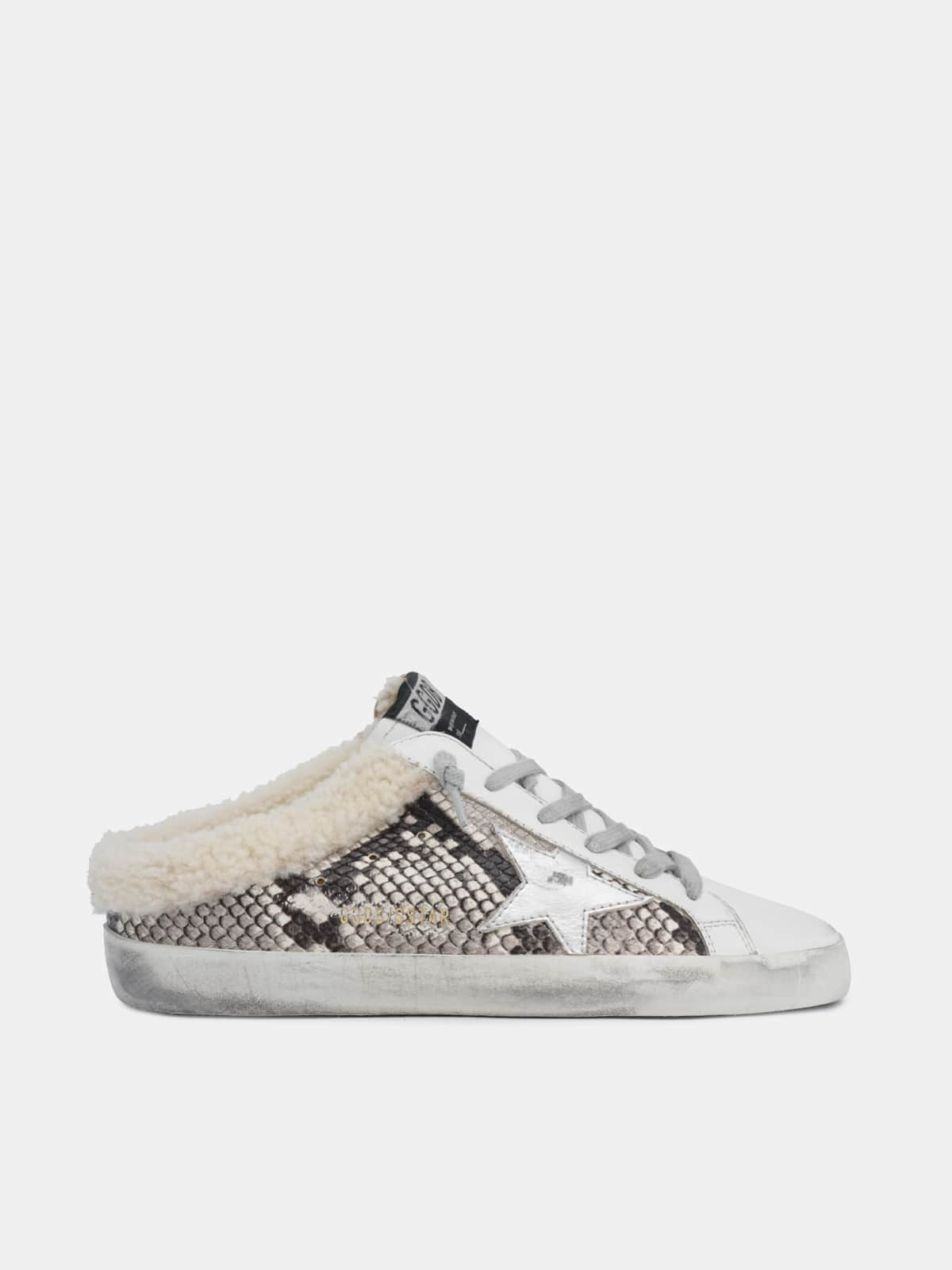 Golden Goose - Super-Star sabot-style sneakers with shearling insert in 