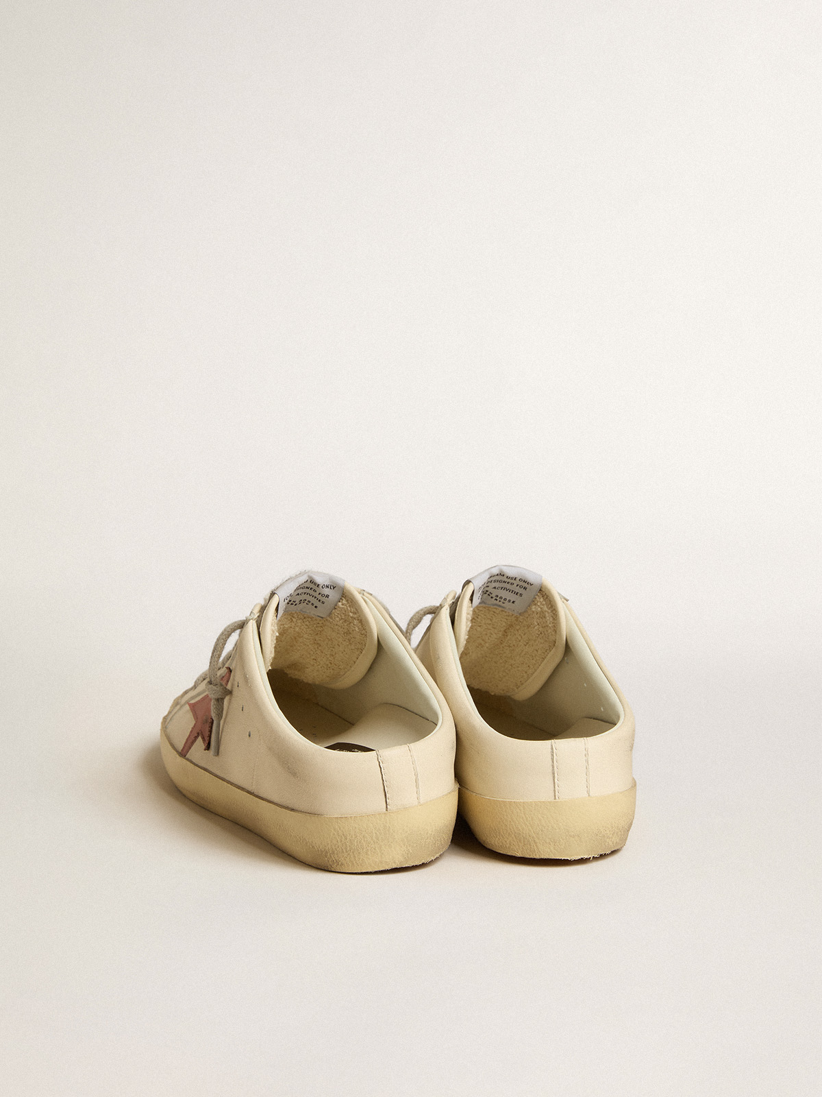 Golden Goose - Women's Super-Star Sabots in nappa with pink leather star in